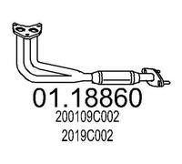 MTS Tuyau d'échappement Ligne d'échappement 01.18860 avant 700mm 3,2kg