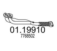 MTS Tuyau d'échappement Ligne d'échappement 01.19910 avant 700mm 3,3kg