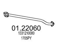 MTS Tuyau d'échappement Ligne d'échappement 01.22060 avant pour FIAT 1140mm 3kg
