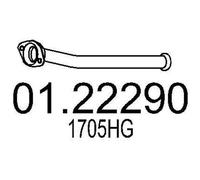 MTS Tuyau d'échappement Ligne d'échappement 01.22290 avant 580mm 1,21713kg