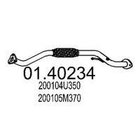 MTS Tuyau d'échappement Ligne d'échappement 01.40234 avant pour NISSAN 990mm 4kg