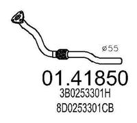 MTS Tuyau d'échappement Ligne d'échappement 01.41850 avant 1120mm 2,97kg