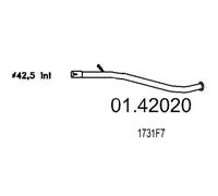 MTS Tuyau d'échappement Ligne d'échappement 01.42020 arrière 1450mm 2,5kg