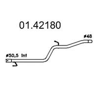 MTS Tuyau d'échappement Ligne d'échappement 01.42180 arrière 1510mm 5kg