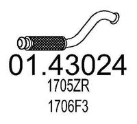 MTS Tuyau d'échappement Ligne d'échappement 01.43024 avant convient pour PEUGEOT