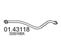 MTS Tuyau d'échappement Ligne d'échappement 01.43118 avant 1250mm 3,5kg