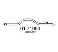 MTS Tuyau d'échappement Ligne d'échappement 01.71090 arrière 1330mm 3,7kg