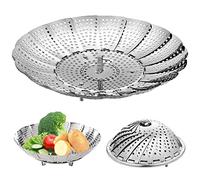 Mtskaeo Paniers cuit-Vapeur Inoxydable,Pliable Panier Vapeur pour Légumes,Facilement Ajustable à différents Pots et casseroles,pour Aliments et Cuire Légumes ou Panier de Fruits