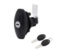 MTSmart Kit de serrures avec poignée en T et clés - Serrure de porte de garage - Pour camping-car, remorque, caravane, bateau - Noir - 1 pièce (G08)