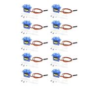 Mtsooning 10 Pièces Servomoteur 360°, Micro Servo Moteur 9G SG90 450 Compatible Arduino, Dimension 23x12,2x29mm pour Avion RC, Hélicoptère RC, Robot et Bras Mécanique
