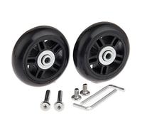 Mtsooning 2PCS Roulettes de Valise 70 x 22 mm, Roue de Valise Remplacement Cabine, Roulette de valise Del-sey, Samsonite Replacement Wheels, Roues de Remplacement pour Valise avec Essieux et Vis