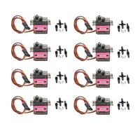 Mtsooning Lot de 8 Micro-servomoteurs 9G, Micro Servo Angle de Contrôle 180°, Servomoteurs Compatible avec Arduino, Mini Servo Moteur Compatible avec Robots, Avions RC, Bateaux RC, Hélicoptères