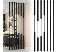 MTSYXYM 7 pcs Separation De Piece IntéRieur Colonne De Cloison De Séparation,Colonne De Décoration Creuse De Salon, Cadre en Fer forgé épais,pour Chambre À Coucher, Porche.(Nero,100cm)