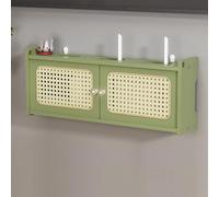 MTSYXYM Boîte De Rangement pour Routeur WiFi,Cadre de toupie Boîte de Rangement,Support Box Internet,boîte de Protection de Prise Murale Murale,Rangement Box Internet,pour WiFi, TV.(Green,60x11x23cm)