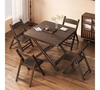 MTSYXYM Ensemble de Table à Manger,Table à abattant avec 4 chaises,Gain de Place,Facile à Nettoyer,Structure Plus Stable,pour Cuisine(70x70x75cm)