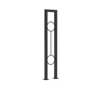 MTSYXYM Garde-Corps D'escalier Intérieur,Main Courante pour Escalier Métal,Base épaissie, Conception Creuse, Cadre en Fer, Polissage Arrondi,pour Balustrade, Balcon, Terrasse.(Nero,85cm)