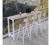 MTSYXYM Table De Bar éTroite Et Longue,Table de Bar Moderne,Haute résistance à la Pression, Cadre épaissi, Forte capacité de Charge,S'applique à Salon Balcon sous-Sol.(Wit,180 * 40 * 105cm)