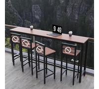 MTSYXYM Table De Bar éTroite Et Longue,Table de Bar Moderne,Haute résistance à la Pression, Cadre épaissi, Forte capacité de Charge,S'applique à Salon Balcon sous-Sol.(Nero,180 * 40 * 105cm)