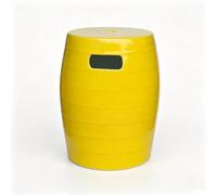 MTSYXYM Tabouret de Jardin en céramique Style Chinoiserie - Siège d'appoint ajouré Artisanal - Tabouret Vintage Chinois en Forme de Tambour, Table d'appoint pour terrasse ou Salon(Giallo)