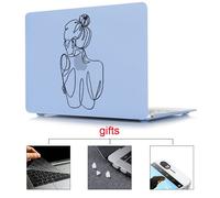 MTT Mallette Pour Ordinateur Portable Pour Apple Macbook Air Pro Retina Tactile bar Lumière Ampoule Couverture Imprimée pour mac livre 12 pouce Dur Cas - For 13retina A1502 A1425 - -Matte bleu