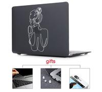 MTT Mallette Pour Ordinateur Portable Pour Apple Macbook Air Pro Retina Tactile bar Lumière Ampoule Couverture Imprimée pour mac livre 12 pouce Dur Cas - For 13retina A1502 A1425 - -Noir mat