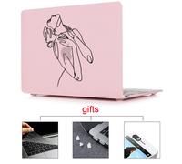 MTT Mallette Pour Ordinateur Portable Pour Apple Macbook Air Pro Retina Tactile bar Lumière Ampoule Couverture Imprimée pour mac livre 12 pouce Dur Cas - For 13retina A1502 A1425 - -Matte rose