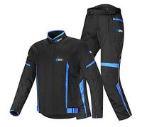 MTTKTTBD Ensemble Veste Moto Veste Moto Avec Dispositif Protection Et Doublure Thermique Interne Certifié CE À Manches Détachables Gilet Thermique 4 Saisons Racing Rainstorm Imperméable