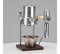 MTTXY Machine à café pneumatique, machine à café espresso compacte, extraction pneumatique, socle en bois + soupape de réduction de pression + tasse d'extraction pour la maison, les voyages