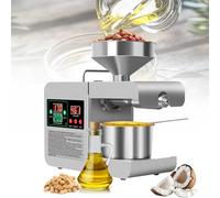 MTTXY Presse à Huile électrique Automatique 820 W, extracteur d'huile de Noix et de graines en Acier Inoxydable 304, Presse à Froid et à Chaud, pour Cuisine Commerciale et Domestique