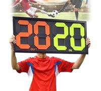 MTTXY Tableau de Substitution de Football, Tableau de Changement de Joueur de Football, Affichage Double Face à 4 Chiffres pour Changer de Joueur et Affichage du Temps Supplémentaire dans n'importe