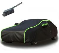 MTUBFT Bâche de Voiture Anti-Grêle pour Lexus is-C 2Door 2008-2013, Exterieur Housse de Étanche, Respirant Poussière Auto Couverture avec Bandes réfléchissantes,Black Green