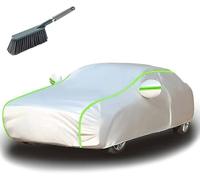 MTUBFT Bâche de Voiture Anti-Grêle pour Lexus is-C 2Door 2008-2013, Exterieur Housse de Étanche, Respirant Poussière Auto Couverture avec Bandes réfléchissantes,Silver Green