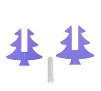 Mtucegi Arbres de Noël artificiels en acrylique pour décoration de table pour espaces de travail, salle de te, vacances, culture d'eau en intérieur
