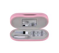 Mtucegi Contacts Lenes Boîte à lentilles en polyuréthane avec étui de contact multifonction miroir pour femme et fille, a
