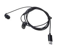 Mtucegi Écouteurs USB de type C à un seul côté - Écouteurs USB C - Avec microphones - Bobines à ressort - Cordon renforcé - Écouteurs de type simple face