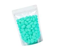 Mtucegi Lot de 200 petites pierres de jardin brillantes activées par la lumière du soleil pour allée, motif fontaine, 0,8 cm, pièces en résine bleue