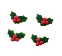 Mtucegi Lot de 4 nœuds et aiguilles en tissu vert pour sapin de Noël