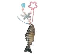 Mtucegi Porte-clés en forme de poisson et d'étoile fait à la main pour un usage quotidien
