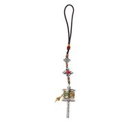 Mtucegi Pour Creative Tibet Roue de prière Spinner Chaîne Om Mani Padme Hum Spirited Bag Porte-clés Charms Sac Porte-clés Femme Porte-clés pour clés de voiture, C, taille unique