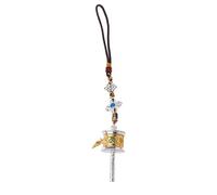 Mtucegi Pour Creative Tibet Roue de prière Spinner Chaîne Om Mani Padme Hum Spirited Bag Porte-clés Charms Sac Porte-clés Femme Porte-clés pour clés de voiture, b, taille unique
