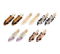 Mtuihfo Lot de 10 pinces à cheveux sans plis, pinces à cheveux multicolores pour maquillage sans pli, barrettes à cheveux pour frange (couleur tortue)