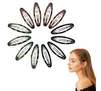 mtuihfo Lot de 12 pinces à cheveux en forme de tortue vintage en métal pour femme, barrettes à cheveux ovales pour filles