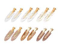 Mtuihfo Pinces à cheveux sans plis, pinces à cheveux multicolores pour maquillage sans pli, barrettes à cheveux pour frange (12 pièces, multicolore brillant)