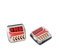 Mtuqvma Ensemble De Feu Arrière 1 Jeu Feux Arrière Magnétiques LED Sans Fil 12 V 24 V 30 M Pour Remorque Feu Arrière Signal D'avertissement Feu Freinage Camping-car Camion(2PCS EU Plug)
