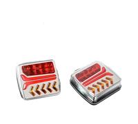 Mtuqvma Ensemble De Feu Arrière 1 Jeu Feux Arrière Magnétiques LED Sans Fil 12 V 24 V 30 M Pour Remorque Feu Arrière Signal D'avertissement Feu Freinage Camping-car Camion(2PCS US Plug)