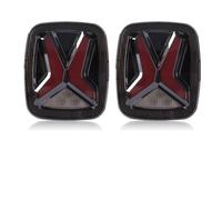 Mtuqvma Ensemble De Feu Arrière Pour Jeep Pour Wrangler CJ TJ YJ 1998-2006 Feux Arrière LED Universels En Forme X Feux Freinage Fumés 12 V Modifiés(EURO AMBER VERSION)
