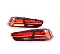 Mtuqvma Ensemble De Feux Stop Arrière Pour Mitsubishi Pour Lancer Pour EVO Pour X 2008-2021, Mise À Niveau Des Feux Arrière À LED, Signal Dynamique Modifié(Red)