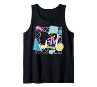 MTV 80s Paint Splatter Abstract Geometry Logo Débardeur
