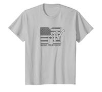 MTV American Flag MTV Logo T-Shirt, Enfant, Argent, 8 Ans