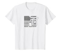 MTV American Flag MTV Logo T-Shirt, Enfant, Blanc, 2 Ans